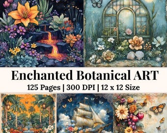 Vintage Schmetterling Junk Journal Seiten Secret Garden Ephemera Cottagecore Journal Botanische Papiere Frühling Printable Bundle