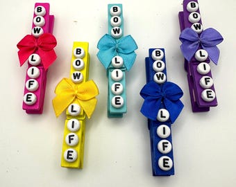 Cheer Spirit Clips—Bow Life Brights