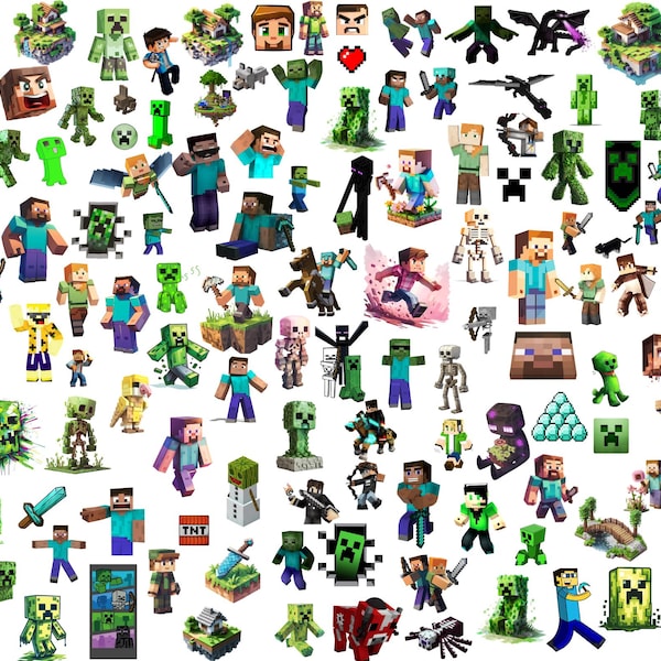 Minecraft Clipar Mincraft Clipart - Etsy