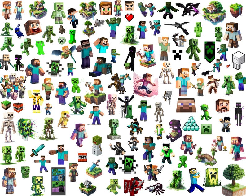 Minefactory Svg Mine Svg Bundle 130 SVG PNG PDF Popular Birthday Gift for Gamer Video ...