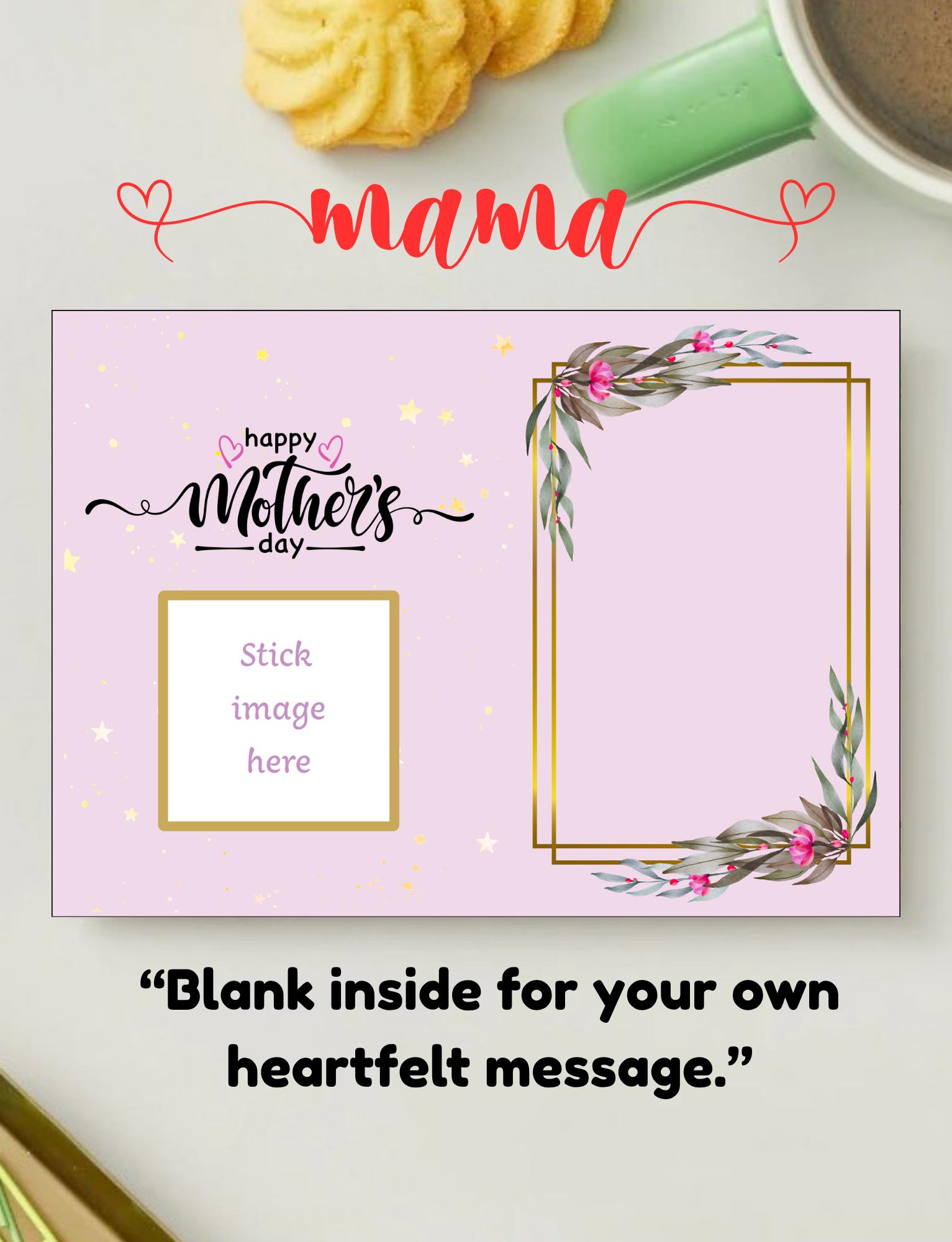Mother’s Day Printable Card 5x7 | Emotional Mom Gift | Minimal Floral ...