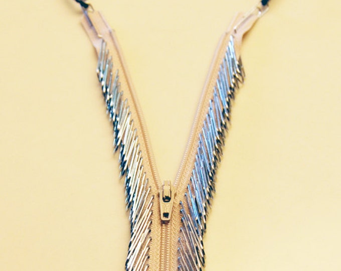 Original Hand Assembled Paperclip Zipper Necklace Etsy