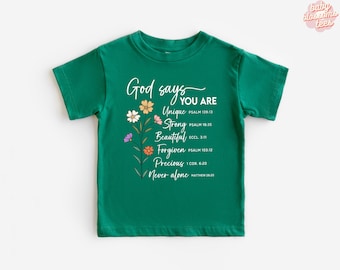 God Says You Are Loved Baby T-shirt, Boho Coquette Tee, Bow Religious Shirt, Bible Verses Shirt, Cute Baby Tee