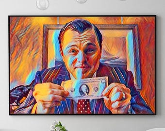 Wolf of Wall Street Canvas Print, Motivational Office Art