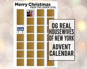 Real Housewives of New York Advent Calendar Wall Poster Scratch Off