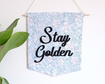 Golden Girls Stay Golden Wall Hanging Floral Print Retro TV Home Decor Gift