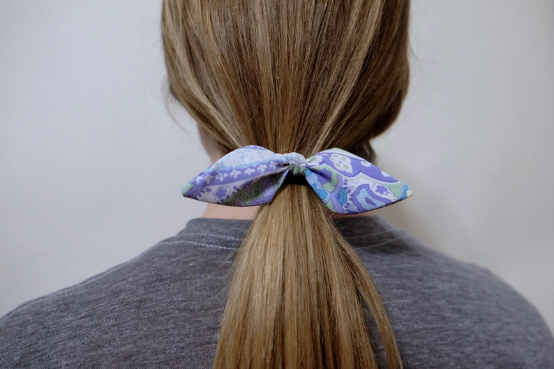 Purple and Blue Paisley Bow Ties and Hair Bows