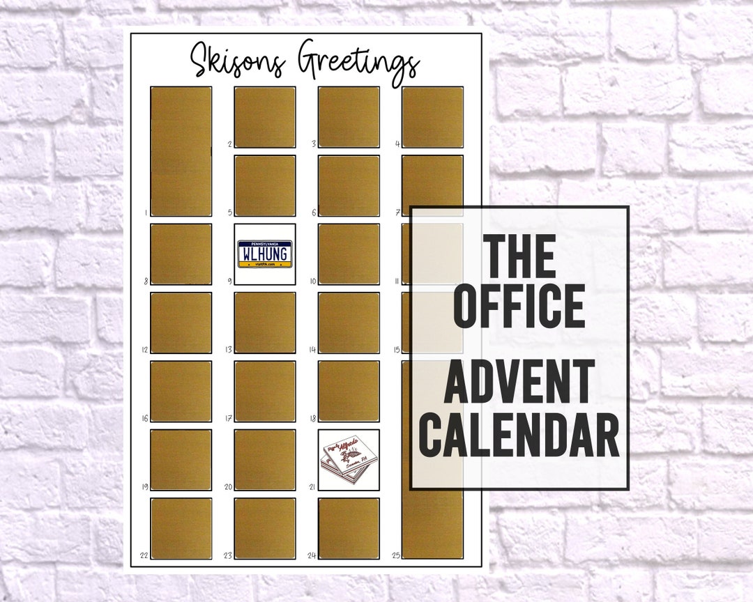 The Office Advent Calendar Christmas Skisons Greetings Holiday Wall