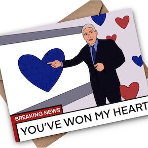 John King verkiezingswenskaart van CNN met de tekst 'You've Won My Heart': cadeau, elke gelegenheid