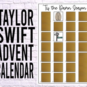 Taylor Swift Scratch-off Advent Calendar Wall Poster - Etsy