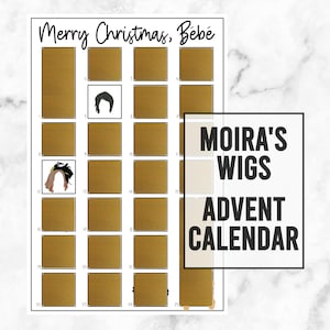 Schitt's Creek Moira Wigs Advent Calendar Scratch Off Christmas Holiday Wall Poster