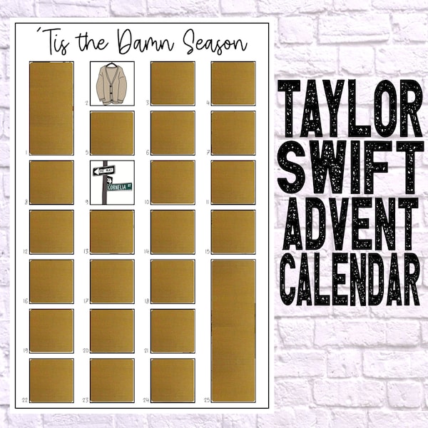 Taylorswift Advent Calendar Etsy