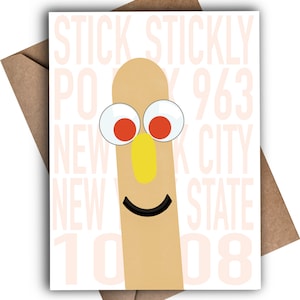 Nickelodeon Stick Stickly Grußkarte Geschenk Retro 90er Jahre Jeder Anlass