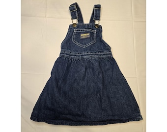 vintage Osh Kosh BGosh Jeans robe pull ensemble robe taille 4 Made in USA