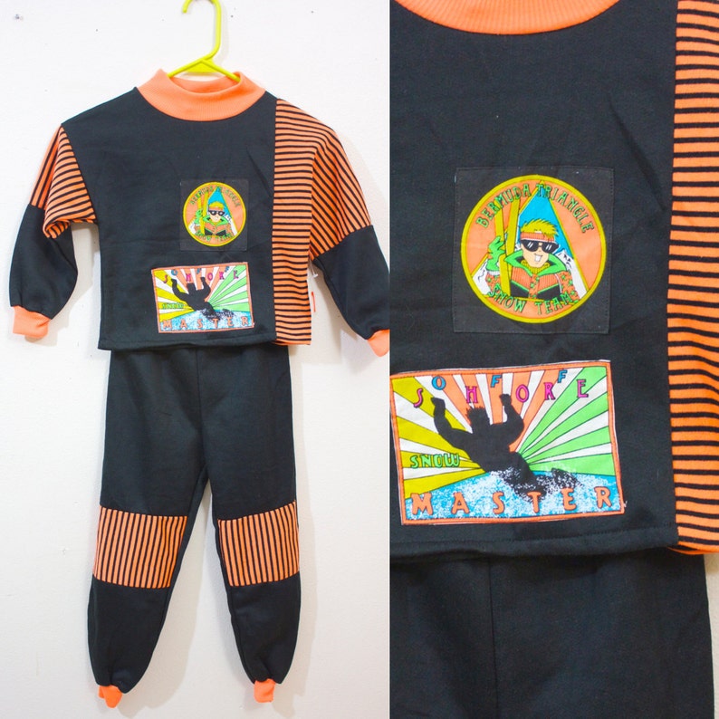 neon orange sweatsuit