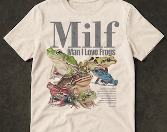 Man I Love Frogs T-Shirt, Vintage Frog Meme Tee