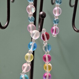 Funky bright rainbow Earrings and Bracelet
