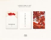 Commercial Use  | Brand Identity Kit | Canva Editable Red and White Japanese Branding | Minimal Small Business Logo  (Digital Download)