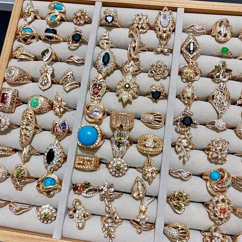 Mystery Jewelry Jar |Random Rings, Necklaces & Bracelets | Elegant Minimal Vintage Mix | Surprise Gift for Her | Blind Box Accessory image 2
