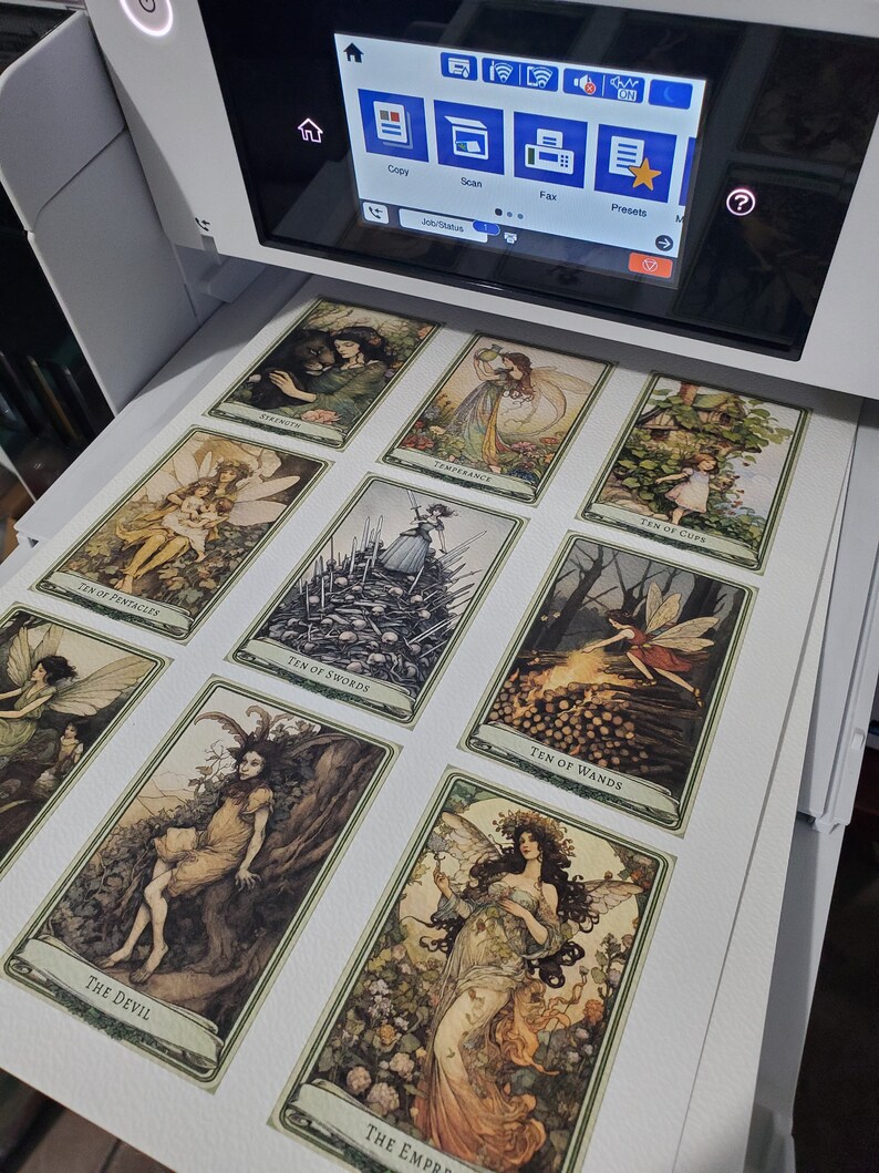 Printable Tarot Deck Cottagcore Fairies Whimsical Fairycore