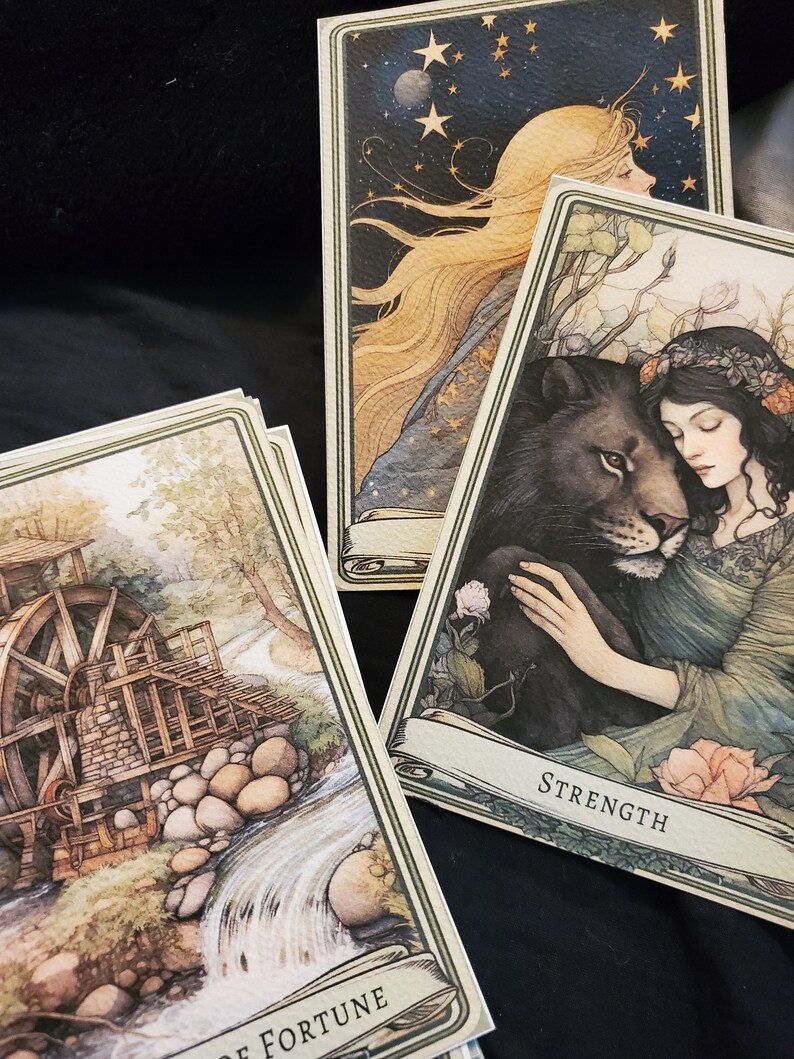 Printable Tarot Deck Cottagcore Fairies Whimsical Etsy