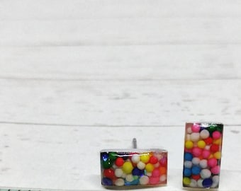 Ready to ship Sprinkles Stud earrings, gift for daughter from mom,  stocking filler,  gift for baker