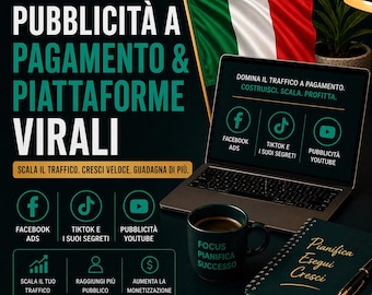 Corso Pubblicità Online | Facebook Ads, TikTok & YouTube | Strategie Virali | Guadagno Online | Bundle-PDF Mit Diritti Di Rivendita