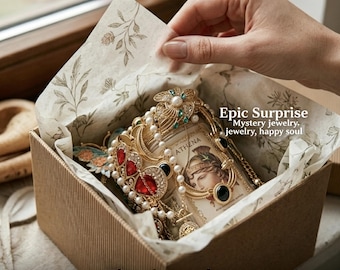 Vintage Surprise Jewelry Jar, Mystery Unboxing Gift,  Gift For Her