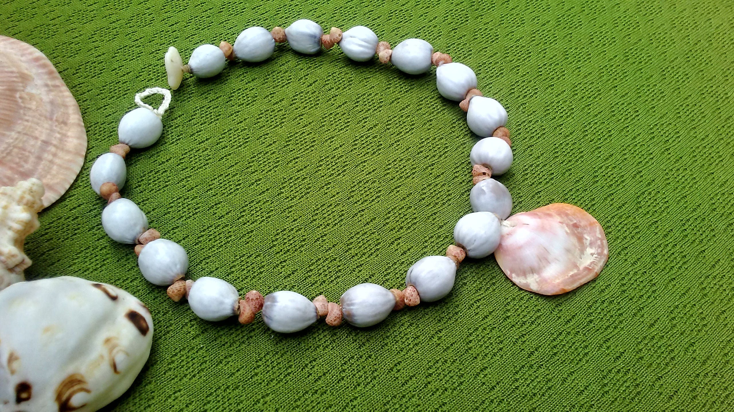 Shell Anklet Kauai Beach Anklet Shell Jewelry Hawaiian Jobs