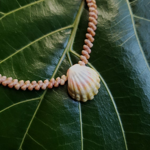 Sunrise Shell Anklet Puka Shell Kahelelani Shell Anklet  Mermaid Anklet Beach Anklet Natural Shell Jewelry Hawaiian Jewelry Kahelelani Shell