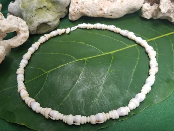 Puka Shell Necklace: Dwarf Cone Shells, Puka Shells, Kauai Puka Shell Jewelry, Rare Shells, Kauai Made Jewelry, Hawaiian Style Jewelry