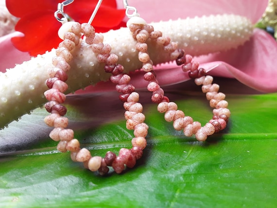 Hoop Earrings Shell Earrings Kahelelani Shell Earrings Kauai Earrings Shell Hoop Earrings Kahalelani Shells Jewelry Seashell Hoop Earrings