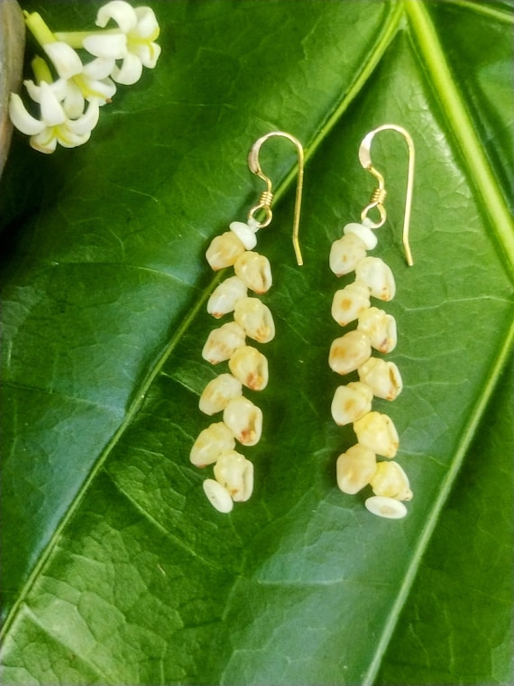Momi Shell Earrings Kauai Shell Earrings Hawaiian Shell Earring Momi Shells Kahelelani Shells Kauai Beach Shell Hawaiian Shells