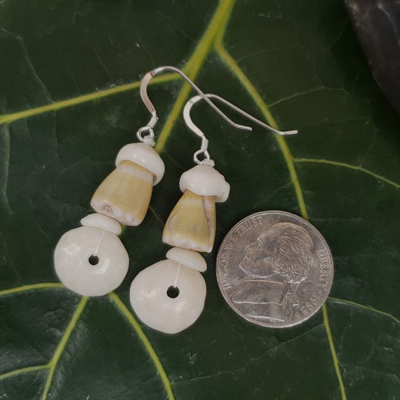 Puka Shell Earrings Hawaiian Style Jewelry  Kauai Mermaids Earrings Puka Shell Jewelry Puka Shell Earrings Hawaii Shell Jewelry Puka Shells