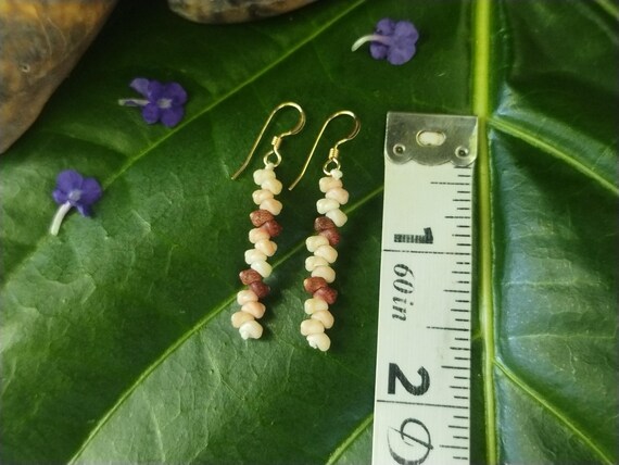 Kahelelani Shell Shell Earrings Puka Shell Earrings Hawaii Shell Jewelry Island Earrings Niihau Shell Niihau Shell Earrings Kahelelani Shell