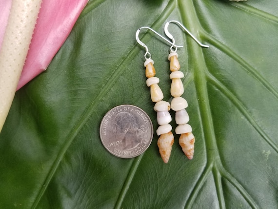 Puka Shell Earrings Hawaiian Style Jewelry Eco Friendly Collected Handmade On Kauai Mermaids Tears Puka Shell Jewelry Puka Shell Earrings