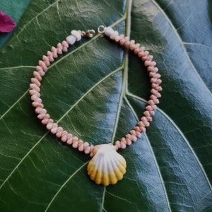 Sunrise Shell Anklet Puka Shell Kahelelani Anklet Mermaids Anklet Beach Anklet Shell Jewelry Hawaiian Jewelry Kauai Kahelelani Shell