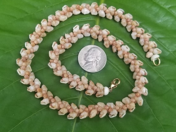 Kahelelani Shell Necklace: Kauai Ni'ihau Shell Lei, Hawaii Jewelry