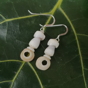 Puka Muschel Ohrringe: Hawaiianischer Kauai Sterling Silber Schmuck