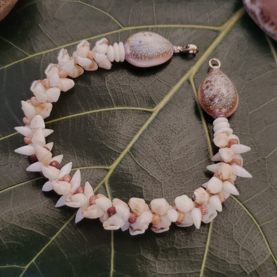 Kahelelani Shell Bracelet Laike Shell Bracelet Kauai Art Shell Jewelry Natural Eco Friendly Hand Picked Shells Niihau Shells Collected Kauai