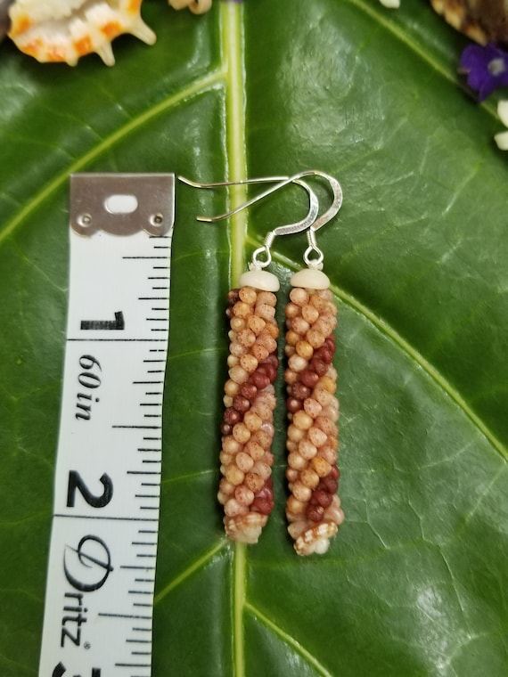 Shell Earrings Kahelelani Shell Earrings Hawaiian Shell Jewelry Kauai Eco Friendly Collected Kauai Shells Island Jewelry Beach Earrings