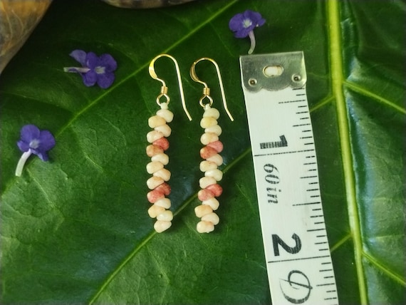 Kahelelani Shell Shell Earrings Puka Shell Earrings Hawaii Shell Jewelry Island Earrings Niihau Shell Niihau Shell Earrings Kahelelani Shell