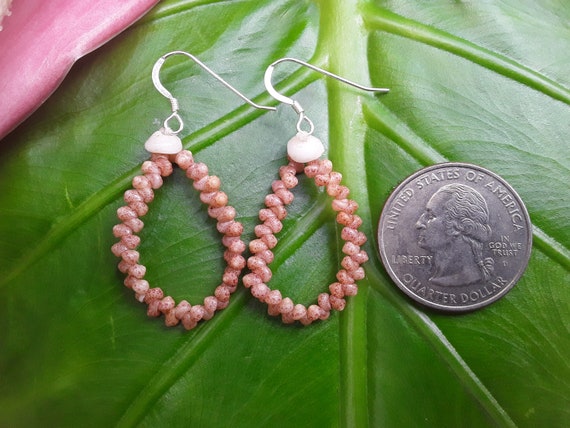 Shell Earrings Kauai Beach Earrings Rare Shells Hoop Earrings Authentic Kauai Kahalelani Shells Jewelry-Eco Freindly Collected Hoop Earrings