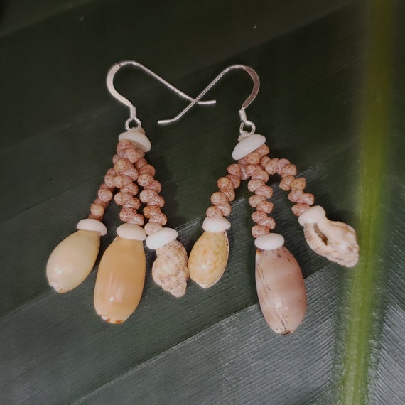 Kahelelani Shell Shell Earrings Puka Shell Earrings Hawaii Shell Jewelry Island Earrings Niihau Shell Niihau Shell Earrings Kahelelani Shell
