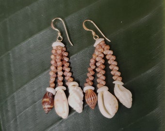 Kahelelani Shell Shell Earrings Puka Shell Earrings Hawaii Shell Jewelry Island Earrings Niihau Shell Niihau Shell Earrings Kahelelani Shell