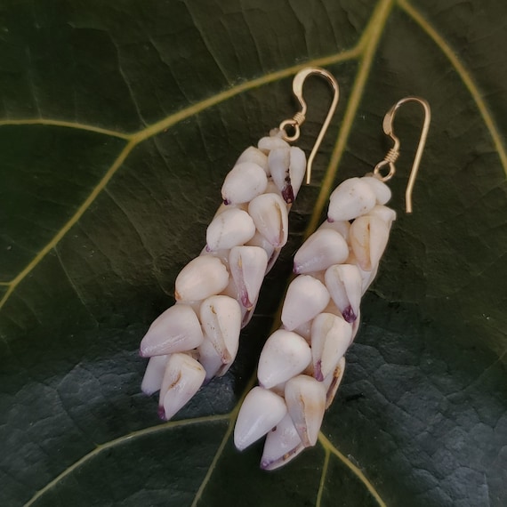 Puka Shell Earrings Hawaiian Style Jewelry Eco Friendly Collected Handmade On Kauai Mermaids Tears Puka Shell Jewelry Puka Shell Earrings