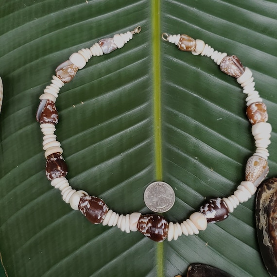 Puka Shell Necklace Puka Shell Lei Kauai Puka Shell Jewelry Rare Shells Kauai Made Hawaiian Style Gathered Eco Freindly Collected Shells