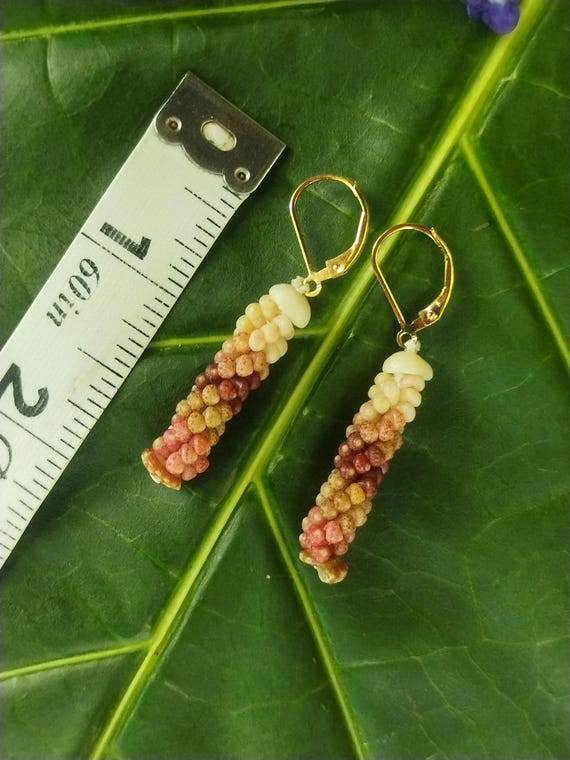 Shell Earrings Kahelelani Shell Earrings Hawaiian Shell Jewelry Kauai Eco Friendly Collected Kauai Shells Island Jewelry Beach Earrings