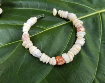 Puka Shell Bracelet Hawaiian Puka Shell Jewelry Puka Shells Beach Bracelet Kauai Puka Shell Bracelet Island Seashell Jewelry Eco Friendly