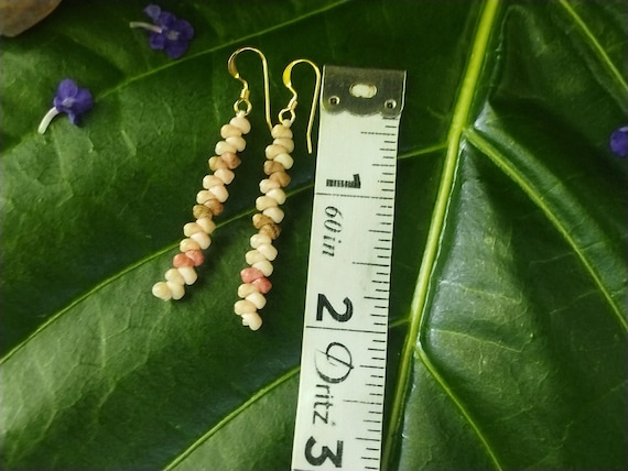 Shell Earrings Kahelelani Shell Earrings Hawaiian Shell Jewelry Kauai Eco Friendly Collected Kauai Shells Niihau Shell Niihau Earrings